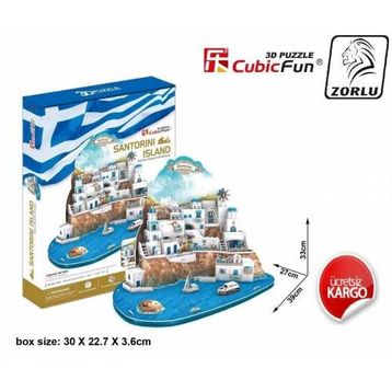 Cubic Fun 3D Santorini Island 129 Parça Puzzle