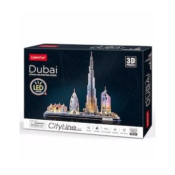 Cubic Fun Dubai 3D 182 Parça Led Işıklı Puzzle