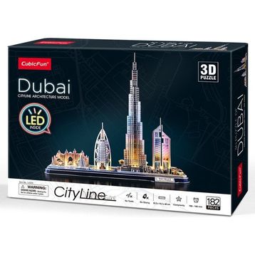 Cubic Fun Dubai 3D 182 Parça Led Işıklı Puzzle