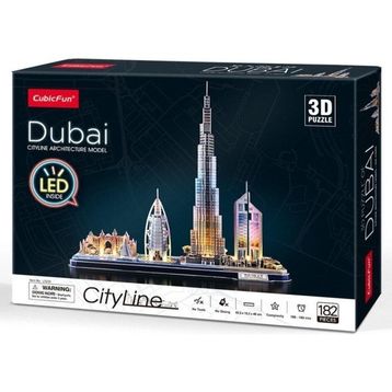 Cubic Fun Dubai 3D 182 Parça Led Işıklı Puzzle