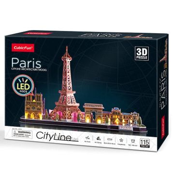 Cubic Fun Paris 3d 115 Parça Led Işıklı Puzzle