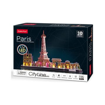 Cubic Fun Paris 3d 115 Parça Led Işıklı Puzzle