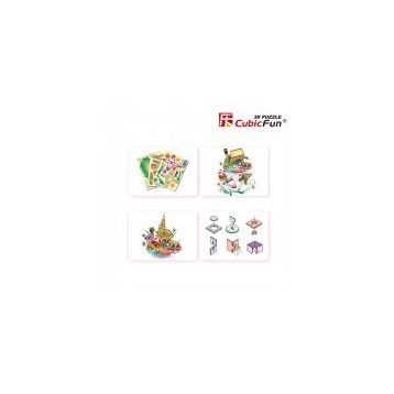 Cubic Fun Paris Şehir Kompozisyonu 74 Parça Puzzle