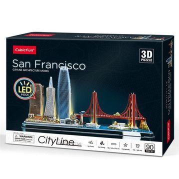 Cubic Fun San Francisco 3d 90 Parça Led Işıklı Puzzle