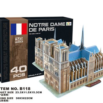 CubicFun Notre Dame De Paris 40 Parça 3D Puzzle