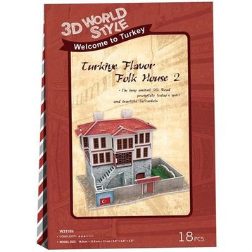 Cubicfun W3110H Türk Halk Evi 2 18 Parça 3D Puzzle