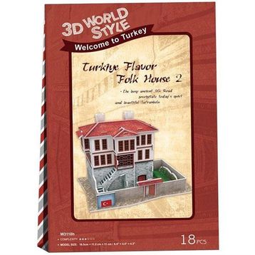 Cubicfun W3110H Türk Halk Evi 2 18 Parça 3D Puzzle