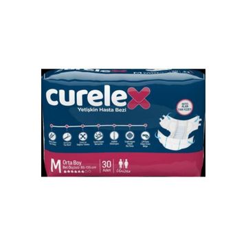 Curelex Belbantlı Medium Orta Beden 4x30 Adet Yetişkin Hasta Alt Bezi