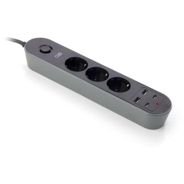 CVS DN 9200 Type C Usb 2 Akım Korumalı 3'lü Priz