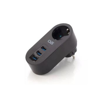 CVS DN 9204 3 USB Siyah Akım Korumalı Tekli Priz