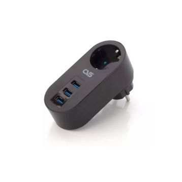 CVS DN 9204 3 USB Siyah Akım Korumalı Tekli Priz