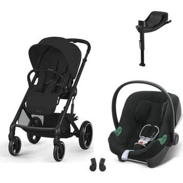 Cybex Balios S Lux Black Moon Black + Aton B2 Bazalı Volcano Black Bebek Arabası
