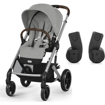Cybex Balios S Lux Silver Stone Grey + Ana Kucağı Adaptörü Bebek Arabası