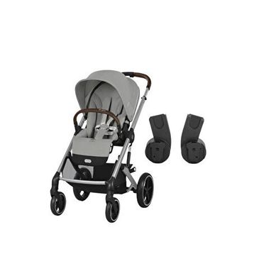 Cybex Balios S Lux Silver Stone Grey + Ana Kucağı Adaptörü Bebek Arabası