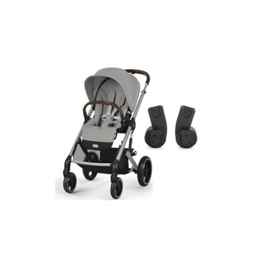 Cybex Balios S Lux Silver Stone Grey + Ana Kucağı Adaptörü Bebek Arabası