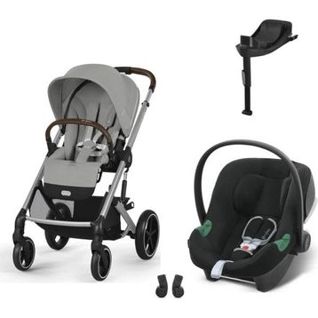 Cybex Balios S Lux Silver Stone Grey + Aton B2 Bazalı Volcano Black Bebek Arabası