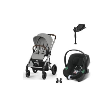 Cybex Balios S Lux Silver Stone Grey + Aton B2 Bazalı Volcano Black Bebek Arabası