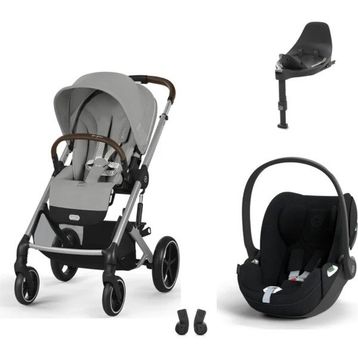 Cybex Balios S Lux Silver Stone Grey + Cloud T Plus Bazalı Sephia Black Bebek Arabası