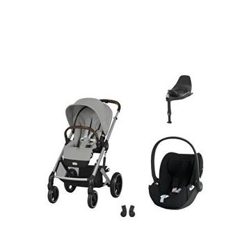 Cybex Balios S Lux Silver Stone Grey + Cloud T Plus Bazalı Sephia Black Bebek Arabası
