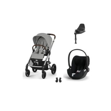 Cybex Balios S Lux Silver Stone Grey + Cloud T Plus Bazalı Sephia Black Bebek Arabası