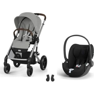 Cybex Balios S Lux Silver Stone Grey + Cloud T Plus Sephia Black Bebek Arabası