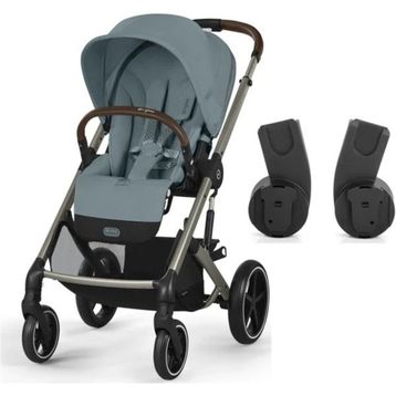 Cybex Balios S Lux Taupe Stormy Blue + Ana Kucağı Adaptörü Bebek Arabası