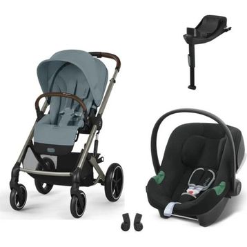 Cybex Balios S Lux Taupe Stormy Blue + Aton B2 Bazalı Volcano Black Bebek Arabası
