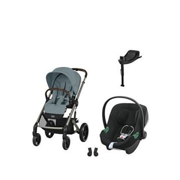 Cybex Balios S Lux Taupe Stormy Blue + Aton B2 Bazalı Volcano Black Bebek Arabası