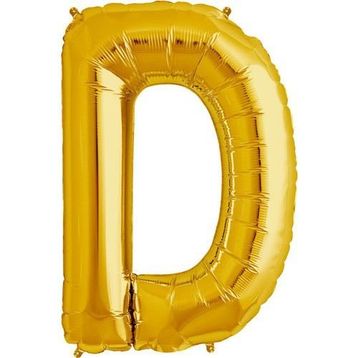 D Harf Altın 40 cm Folyo Balon