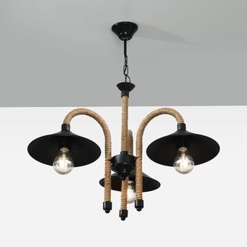 D-Light 3'lü Metal Halat Avize