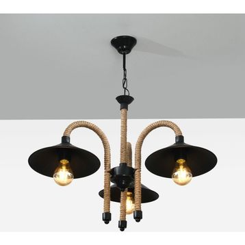 D-Light 3'lü Metal Halat Avize