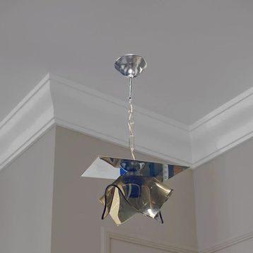D-Light Ender Tekli Füme Cam Avize