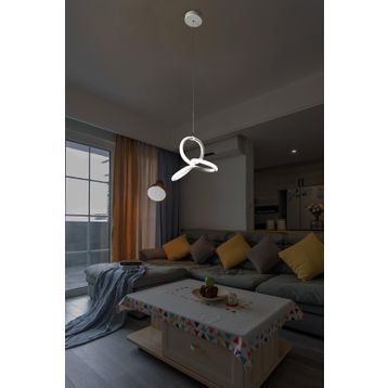 D-Light Gold Ledli Beyaz Avize