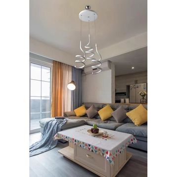 D-Light Kıvrık Ledli 3'lü Beyaz Avize
