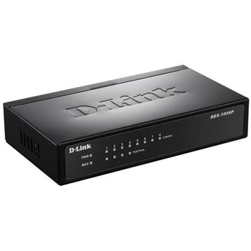 D-Link DES-1008P/C1A 8x10/100 4 Port Poe Metal Kasa 62W Switch