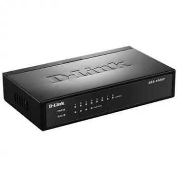 D-Link DES-1008P/C1A 8x10/100 4 Port Poe Metal Kasa 62W Switch