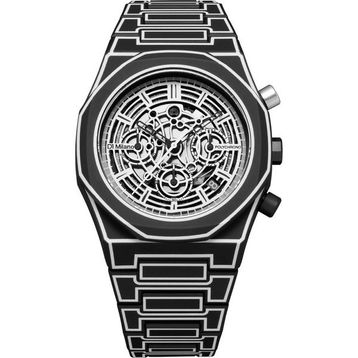 D1 Milano Black Scketch Phbj14 Beyaz Siyah Erkek Kol Saati