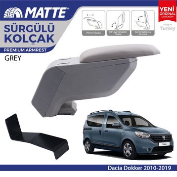 Dacia Dokker 2010 2019 Çelik Ayaklı Gri Kol Dayama Kolçağı