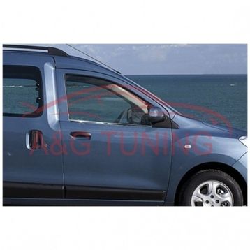 Dacia Dokker Tk 2013 Üzeri Paslanmaz Çelik 2 Parça Krom Cam Çıtası