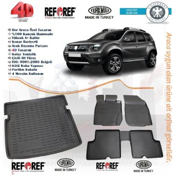 Dacia Duster 2009 Sonrası 4D Havuzlu Paspas