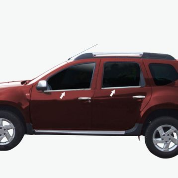 Dacia Duster 2010-2017 4 Parça Paslanmaz Çelik Cam Çıtası