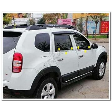 Dacia Duster 2010-2017 4 Parça Paslanmaz Çelik Cam Çıtası