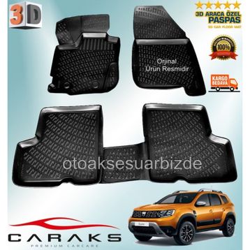 Dacia Duster 4x2 2018 Sonrası 3D Havuzlu Paspas