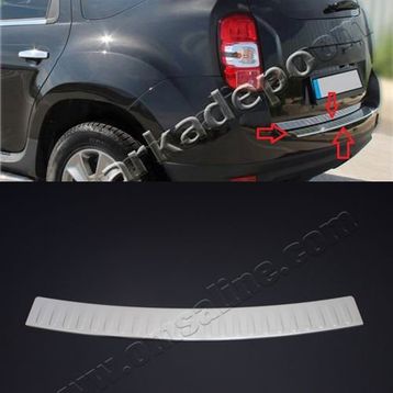 Dacia Duster Arka 2010-2017 Paslanmaz Çelik Tampon Eşiği
