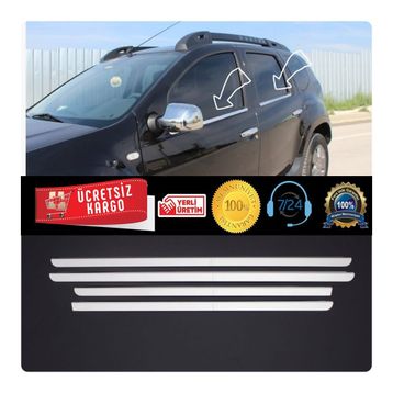 Dacia Duster Tk 2010-2017 Arası Paslanmaz Çelik Krom Cam Çıtası