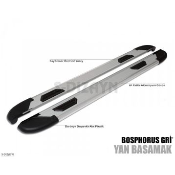 Dacia Logan Mcv Gri 2007-2013 Bosphorus Yan Basamak