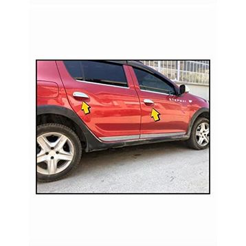 Dacia Sandero Stepway 2012 Üzeri Paslanmaz Çelik 4 Kapı Krom Kapı Kolu