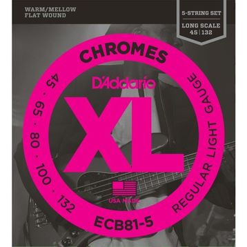 D'addario ECB815 5 Telli Soft Long 0.45 Bas Tel Set