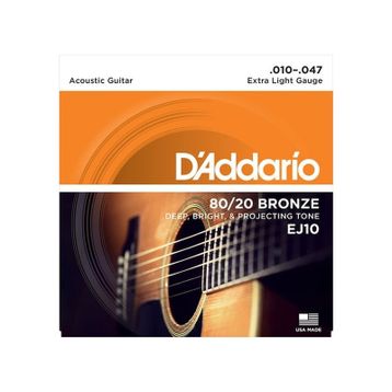Daddario EJ10 Light Akustik Gitar Takım Tel