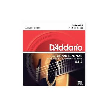 D'addario EJ12 Medium 0.13 Akustik Tel Set